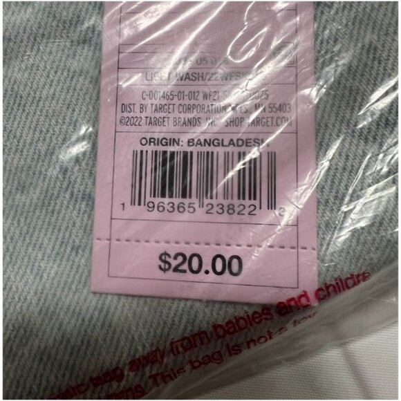 Wild Fable Women's Mini Skirt Low-Rise Denim Light Wash Size 6 - Picture 5 of 5